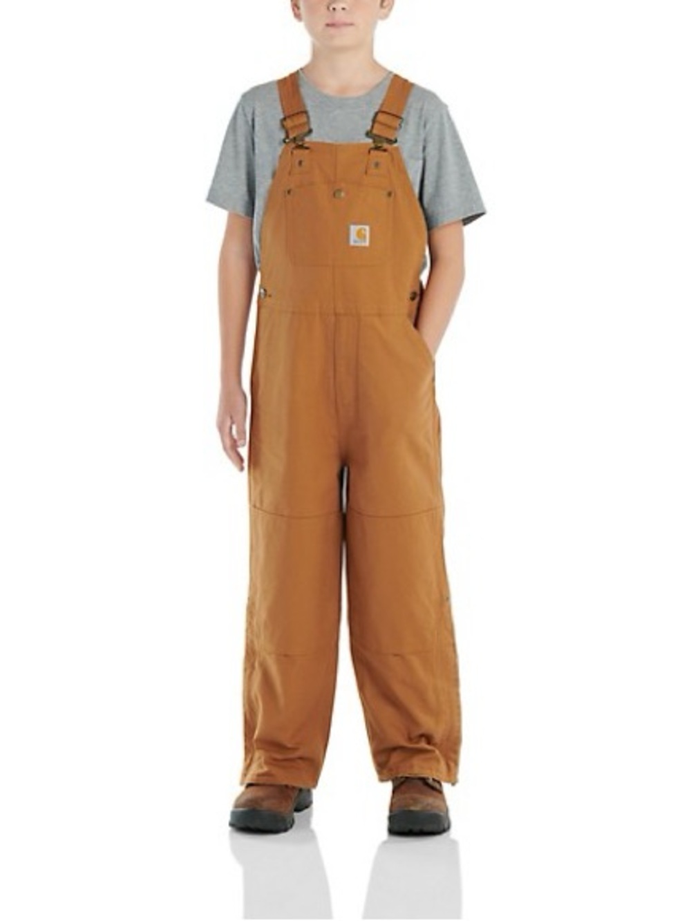 Carhartt Tan/Brown Duck Bib Overalls size 8